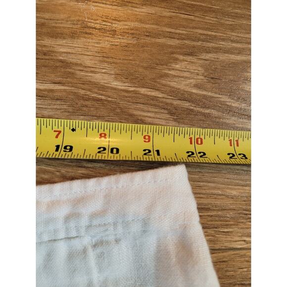 Eileen Fisher Organic Linen Capri Pants 2XL Plus Size Wide Leg White READ - Picture 5 of 14